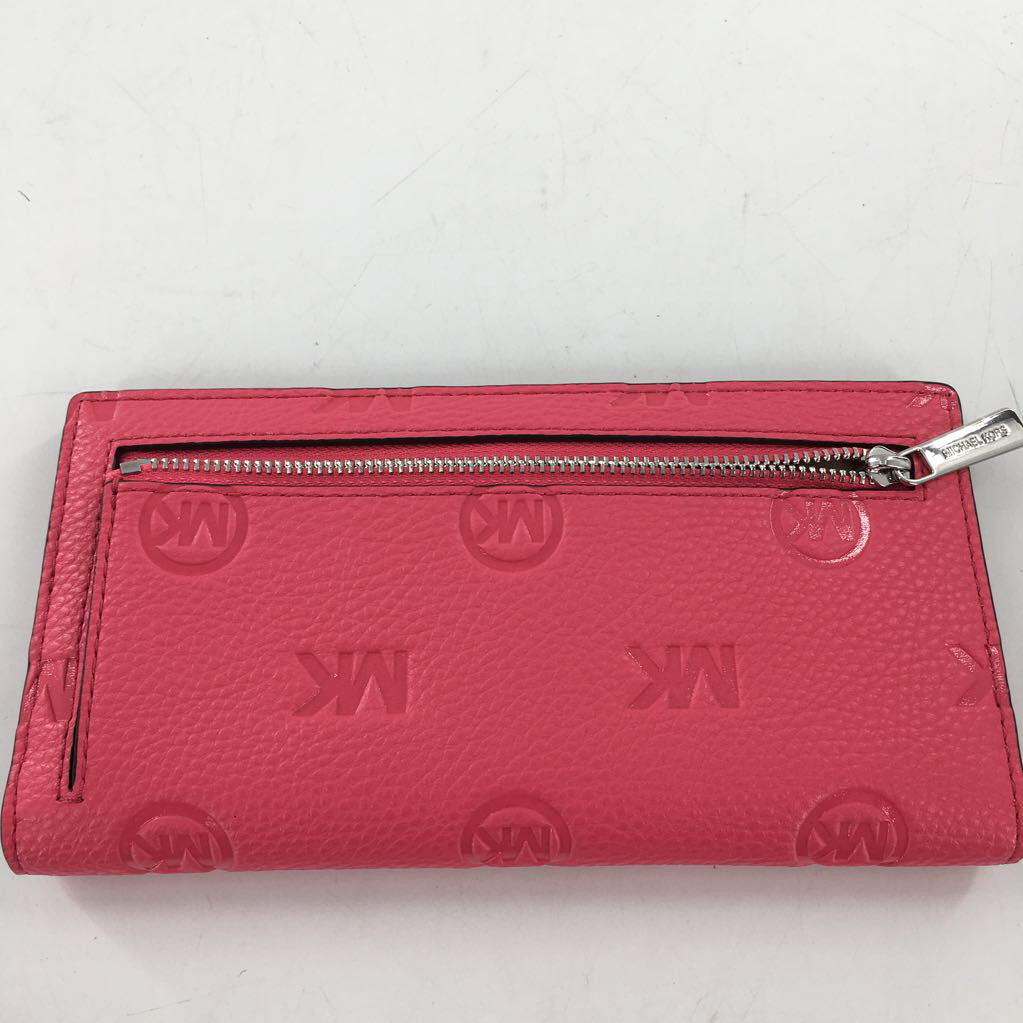 leather logo embossed wallet