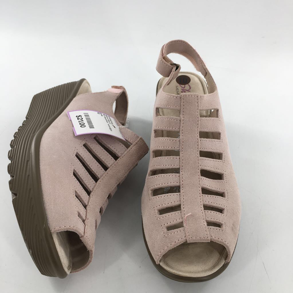 10 leather wedge heel sandal