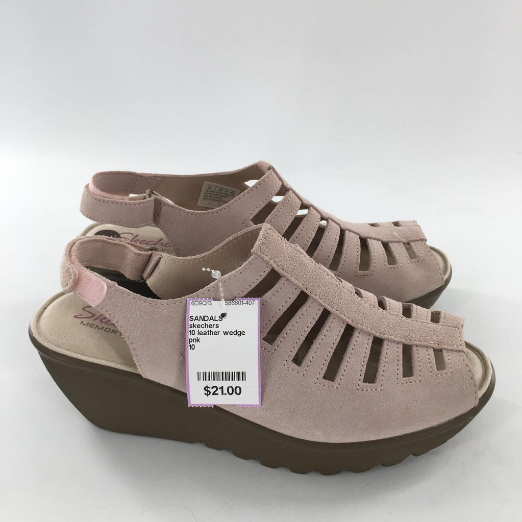 10 leather wedge heel sandal