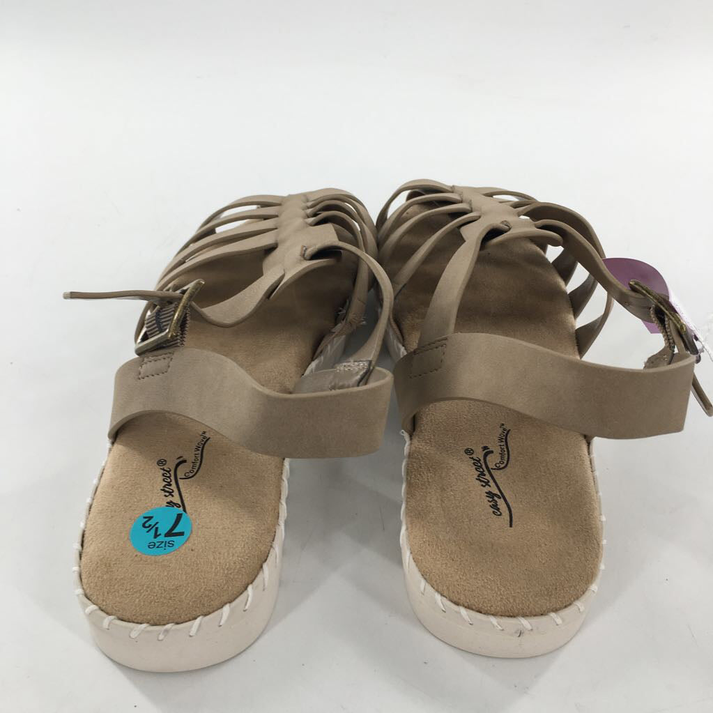 7.5w leather ankle strap sandal