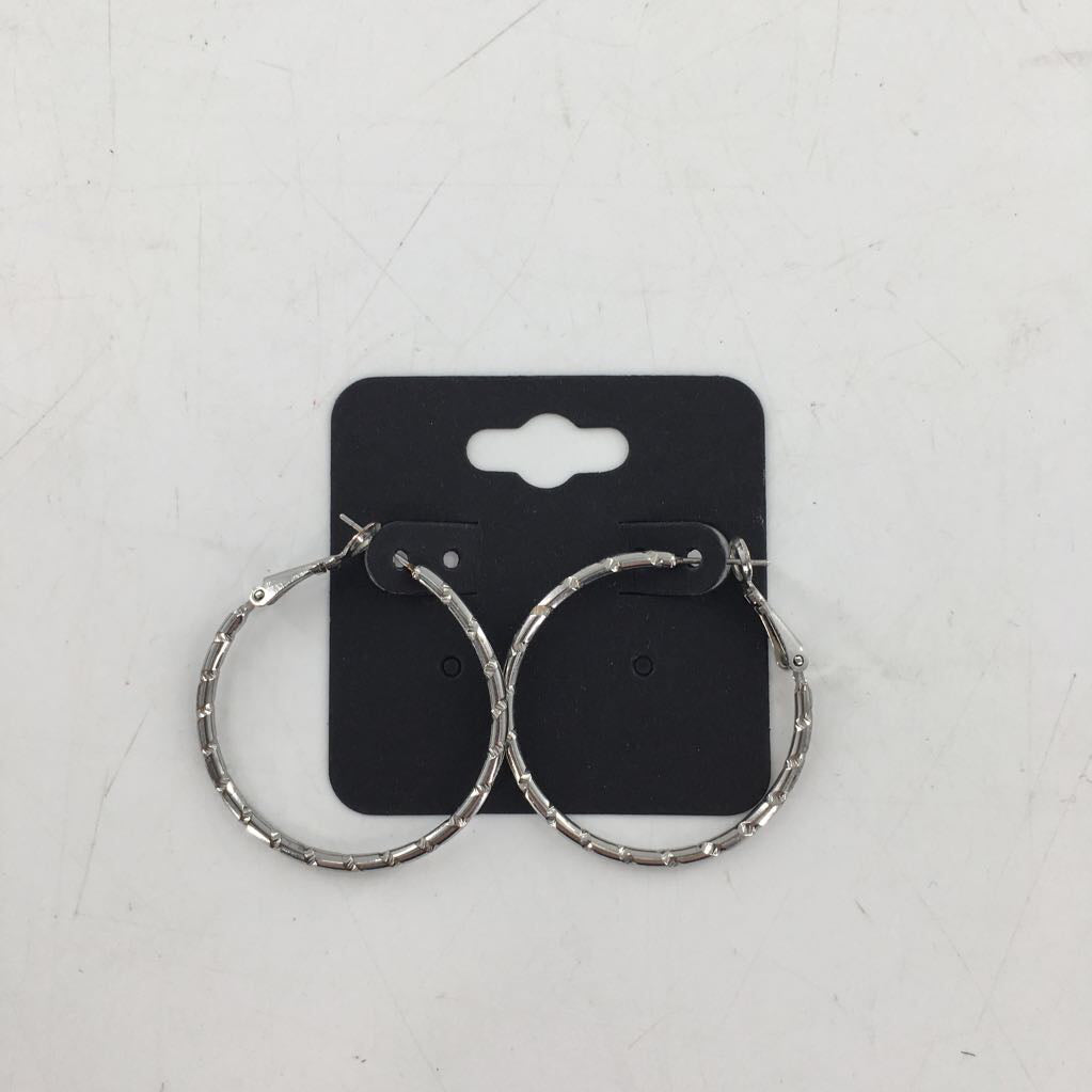 silver hoop earrings