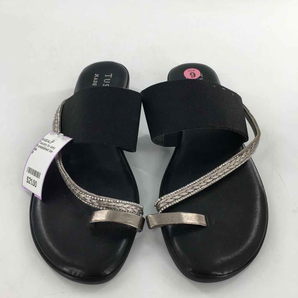 9 embelished toe-strap sandal