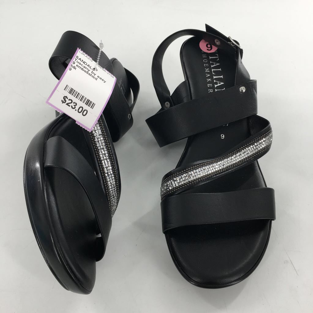 9 embelished wedge heel sandal