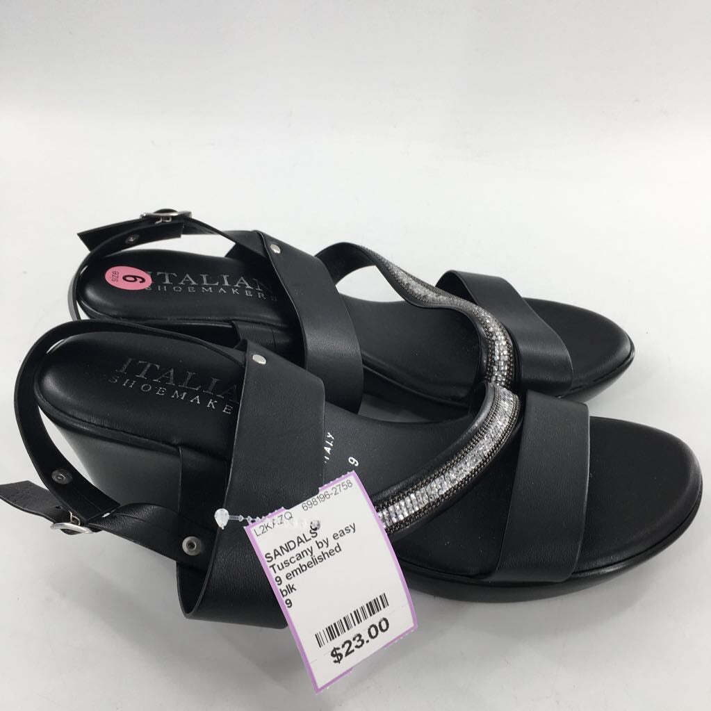 9 embelished wedge heel sandal