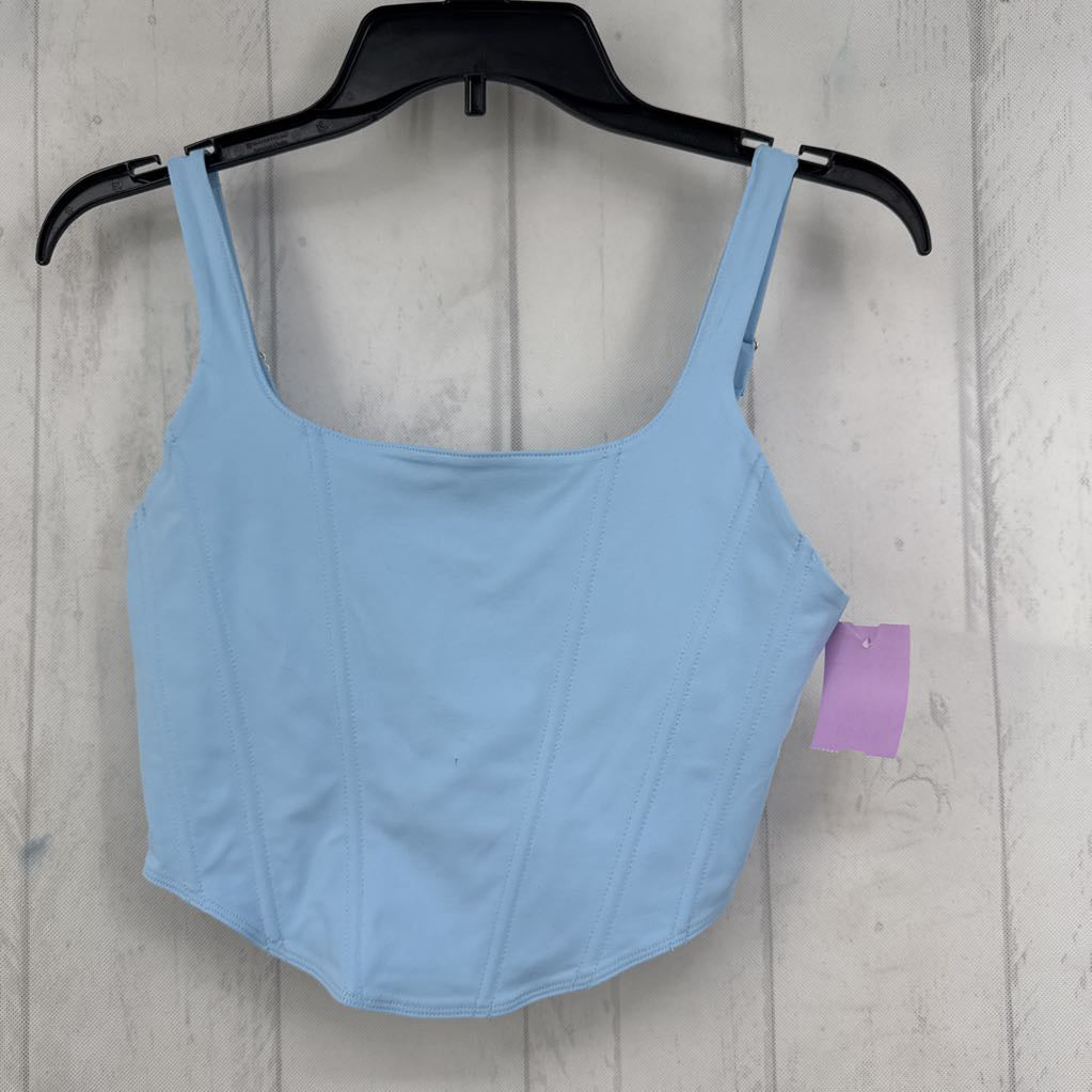 M back zipper crop tank