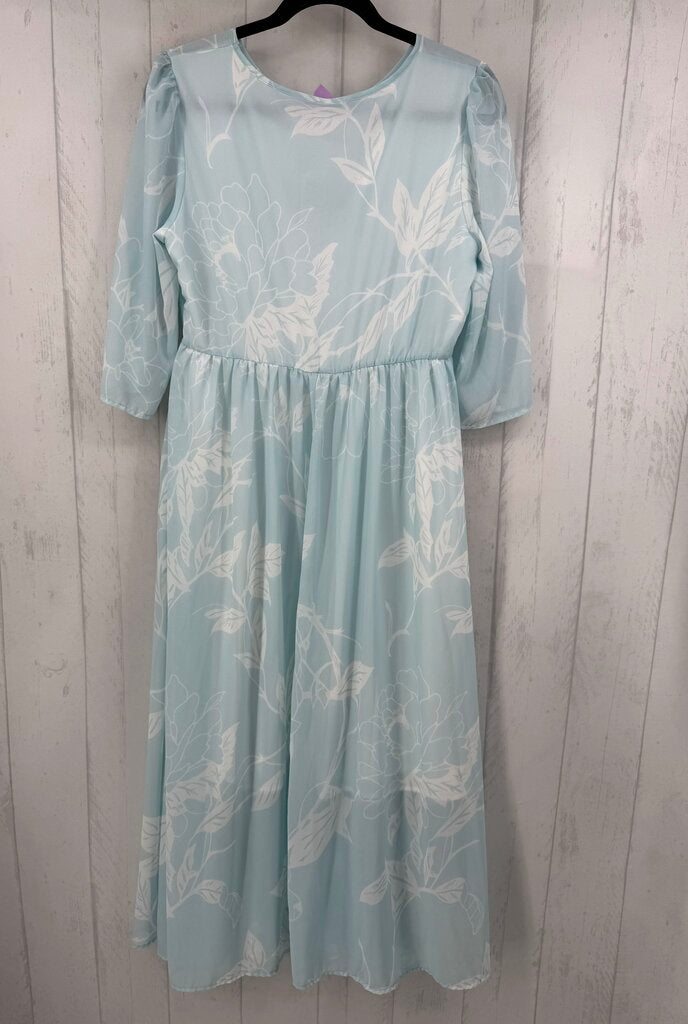 M flo print 3/4 slv dress