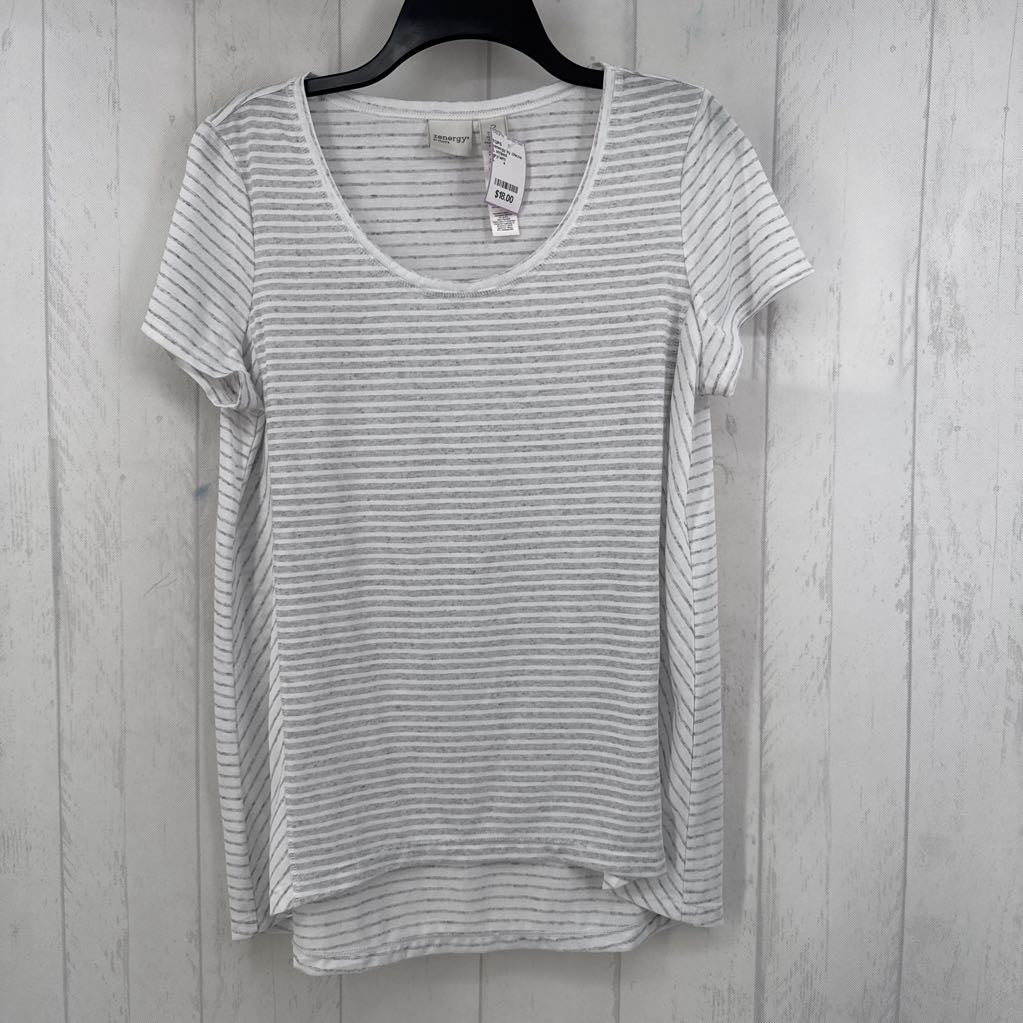 L striped roundneck s/s tee