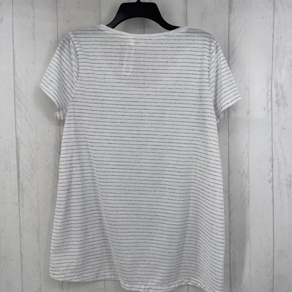 L striped roundneck s/s tee