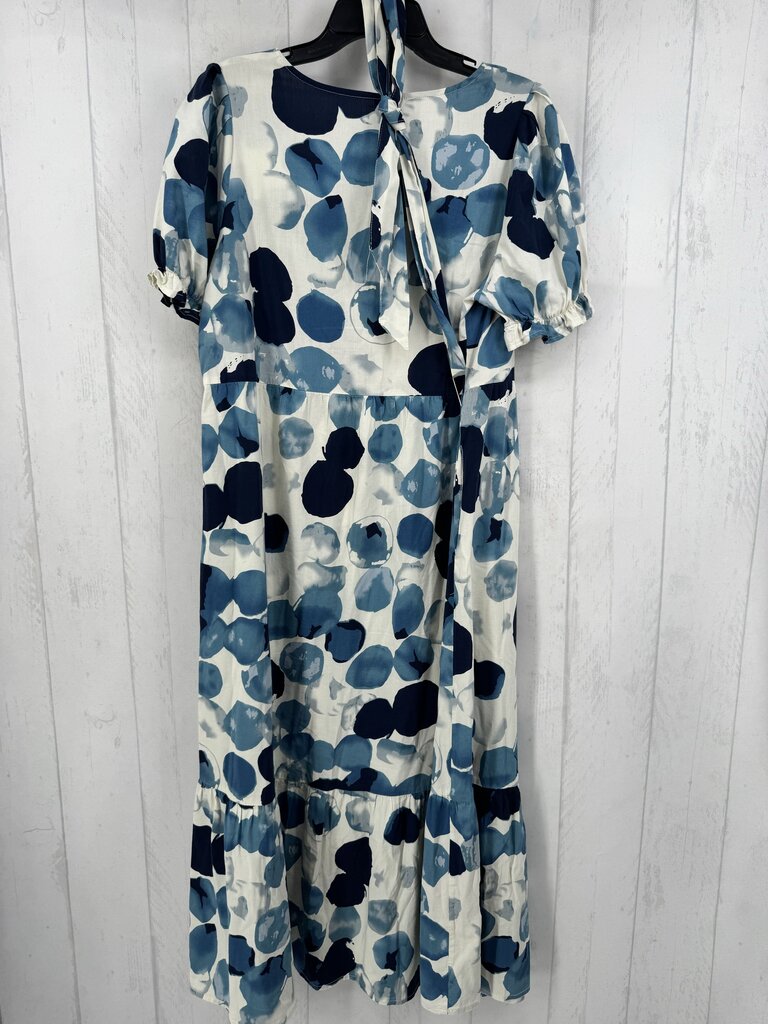 M printed belted s/s dress