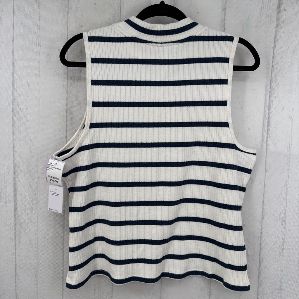 XXL striped ribbed tank