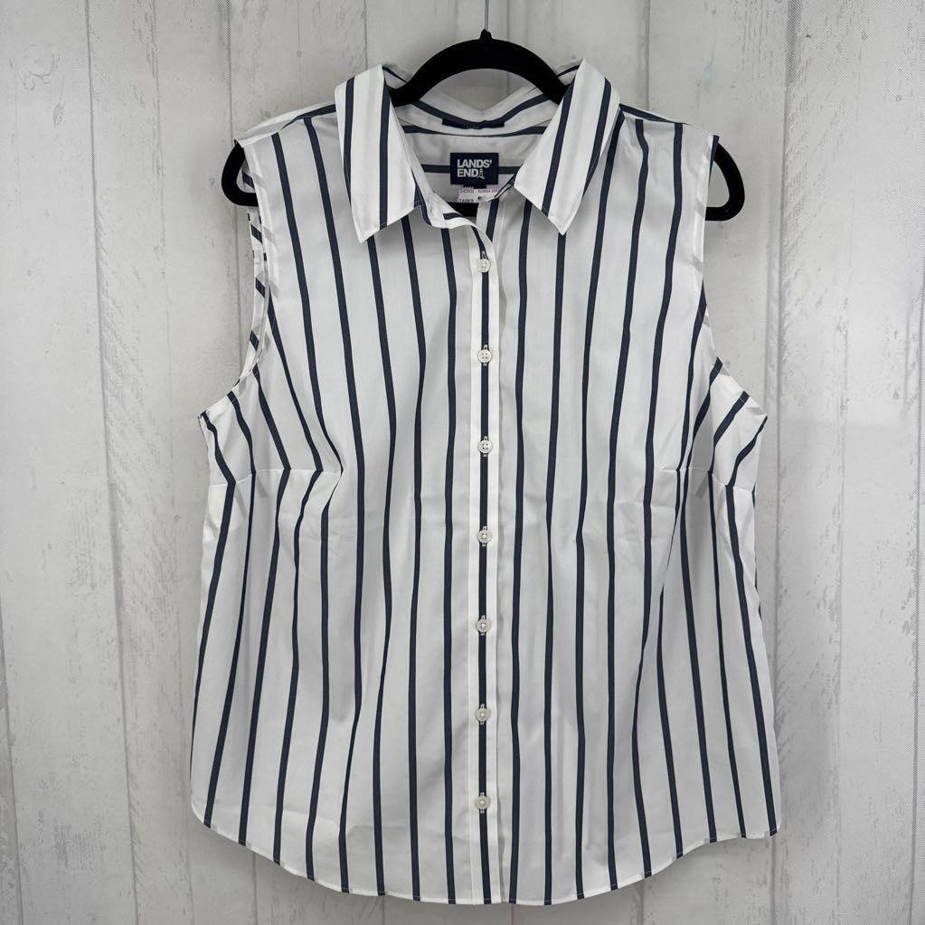 1x stripe slvls button shirt