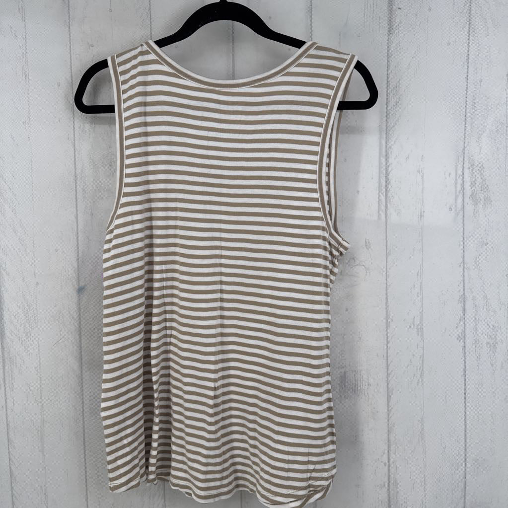 XXL striped scoop neck tank