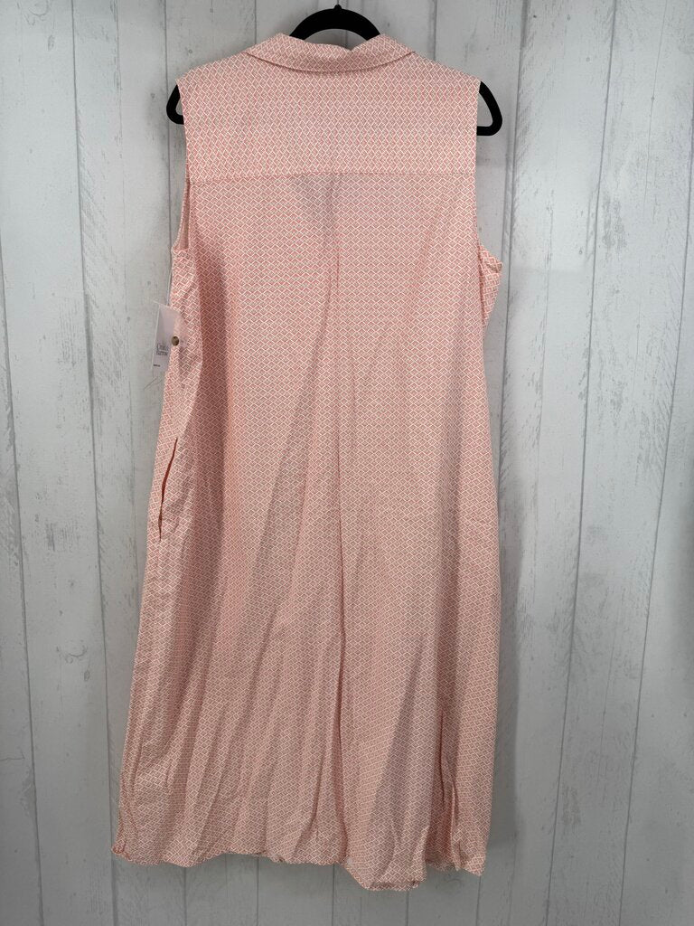 R40 1X printed button down slvls dress