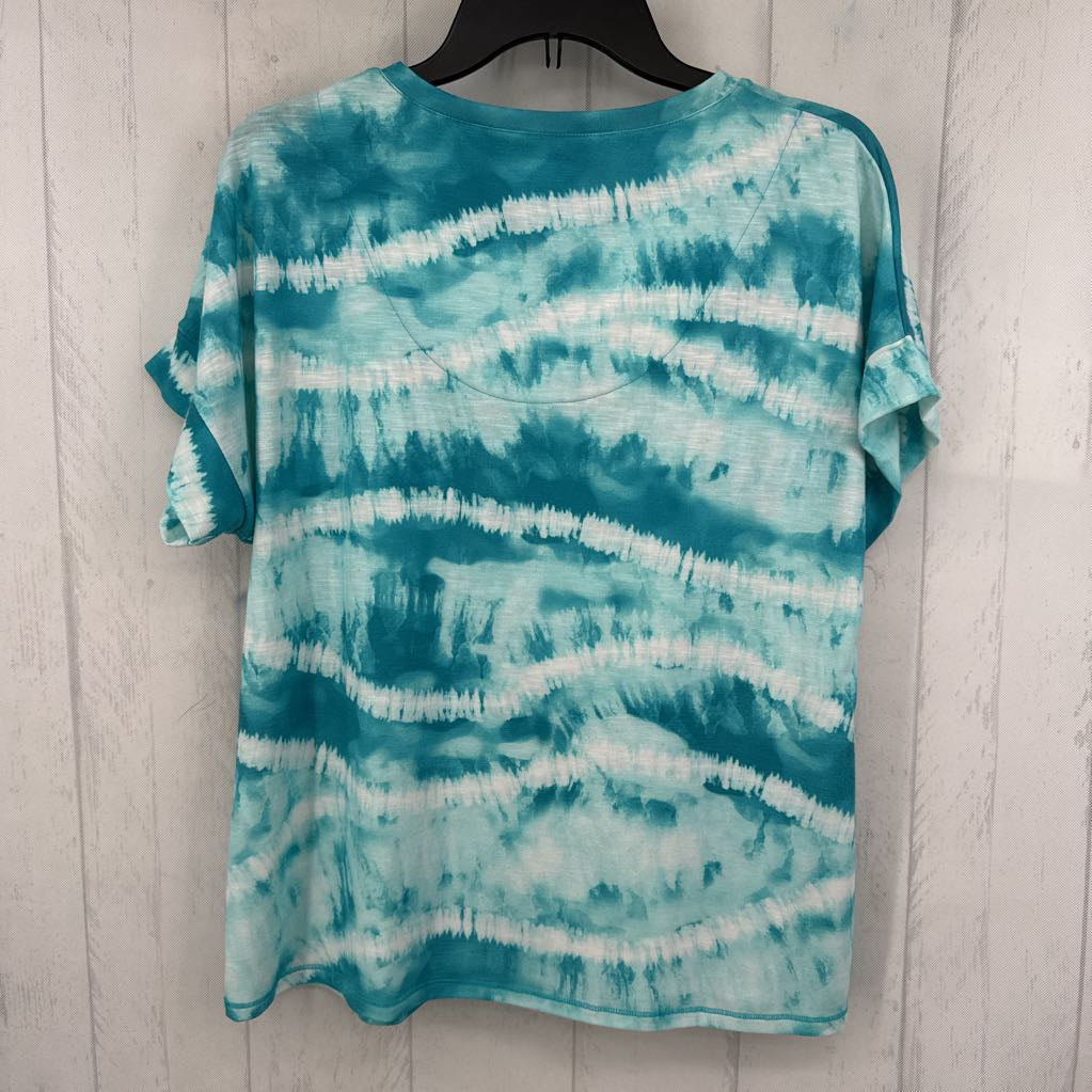 M tie-dye v-neck s/s tee