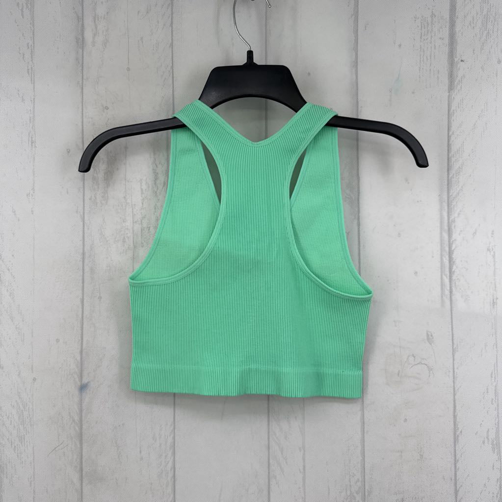 1X/2X rib knit crop tank