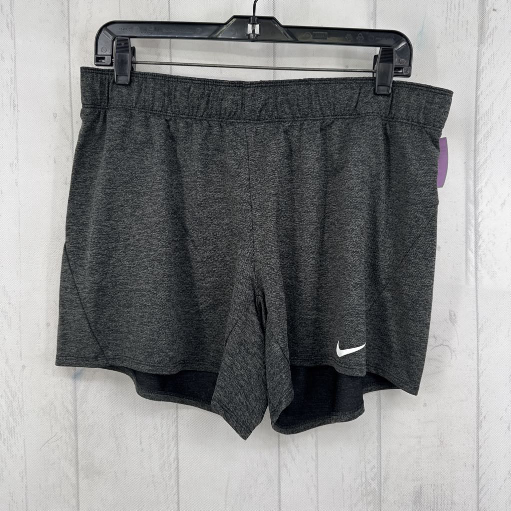 L marled pull-on shorts