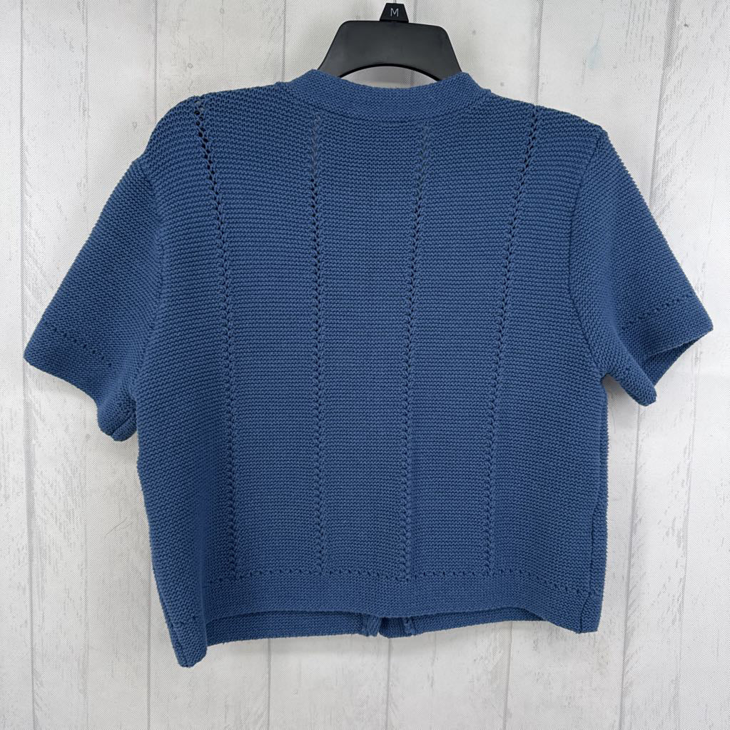 L button down s/s sweater