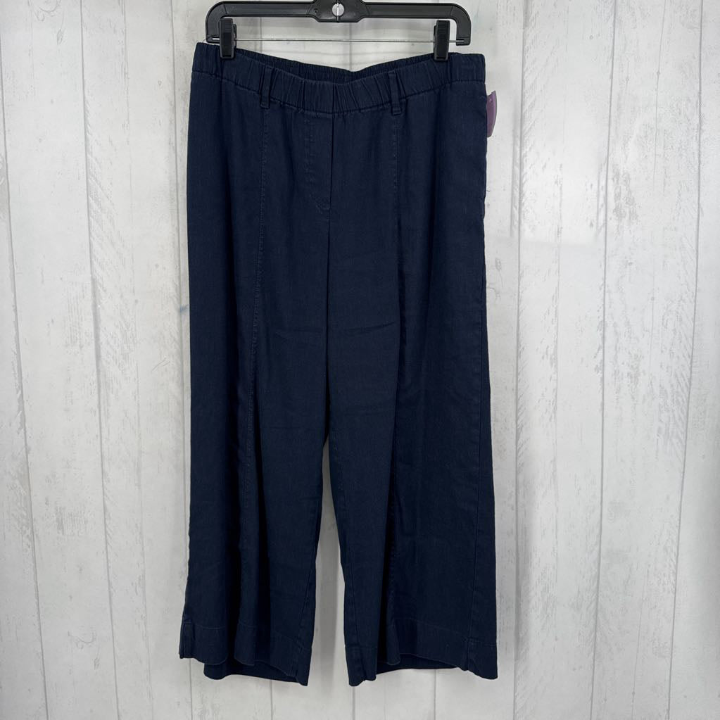 M linen pull-on crop pant