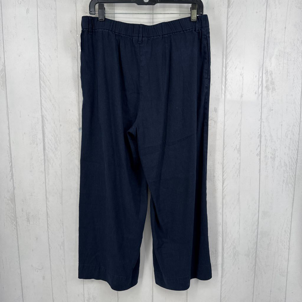 M linen pull-on crop pant