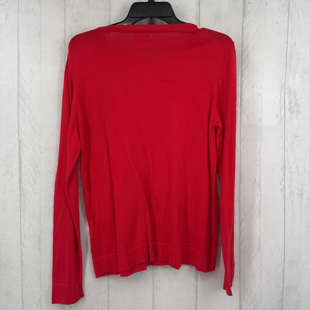 L round neck l/s knit top