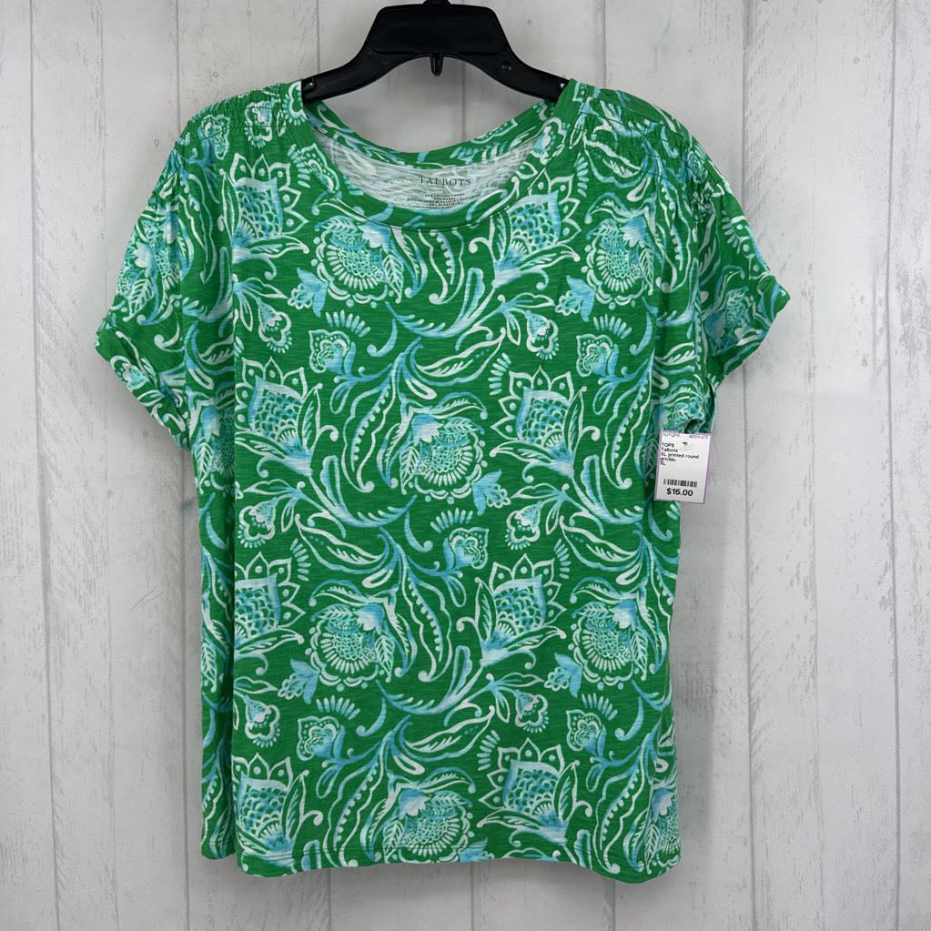 L printed round neck s/s tee