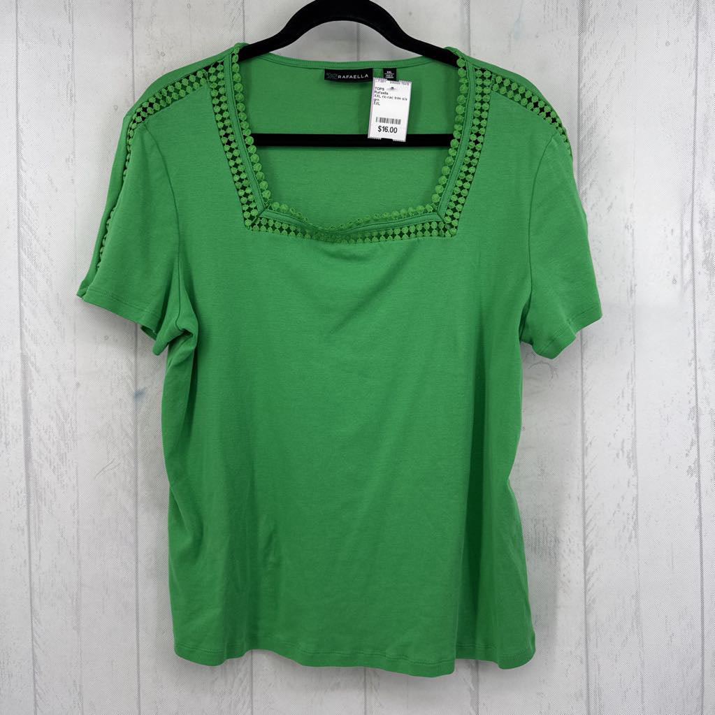 XXL ric-rac trim s/s tee