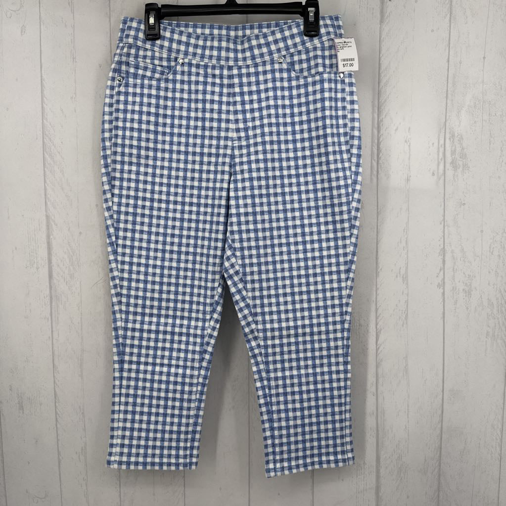 8p gingham print capris