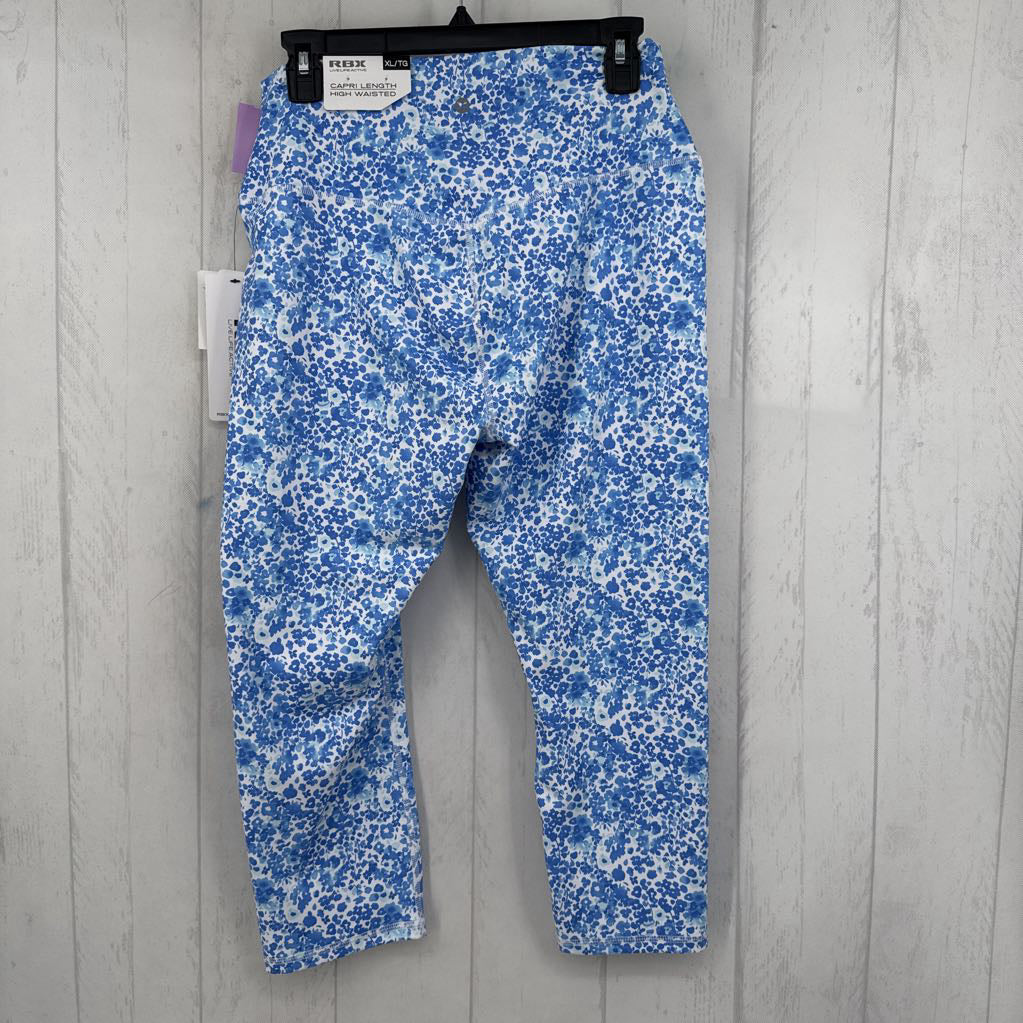 R58 XL flo print crop legging