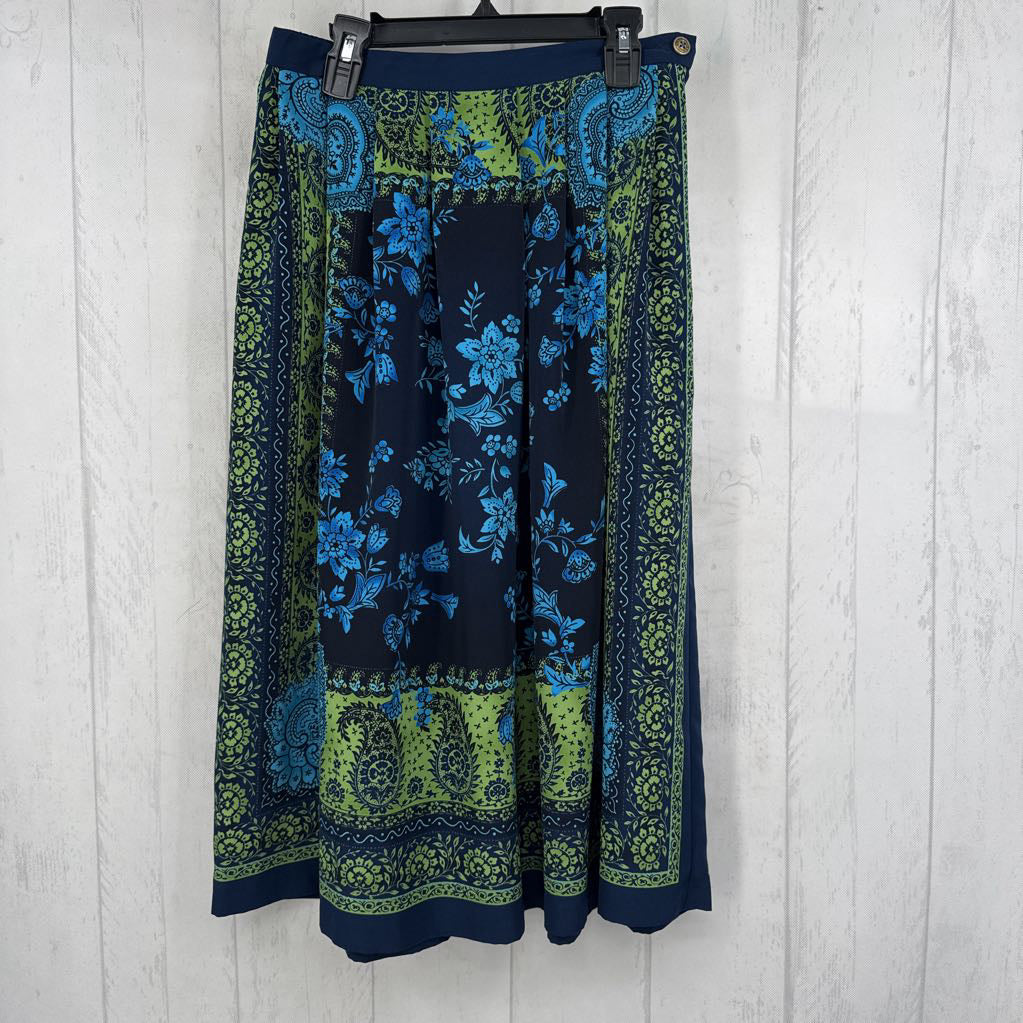 8p flo & paisley print skirt