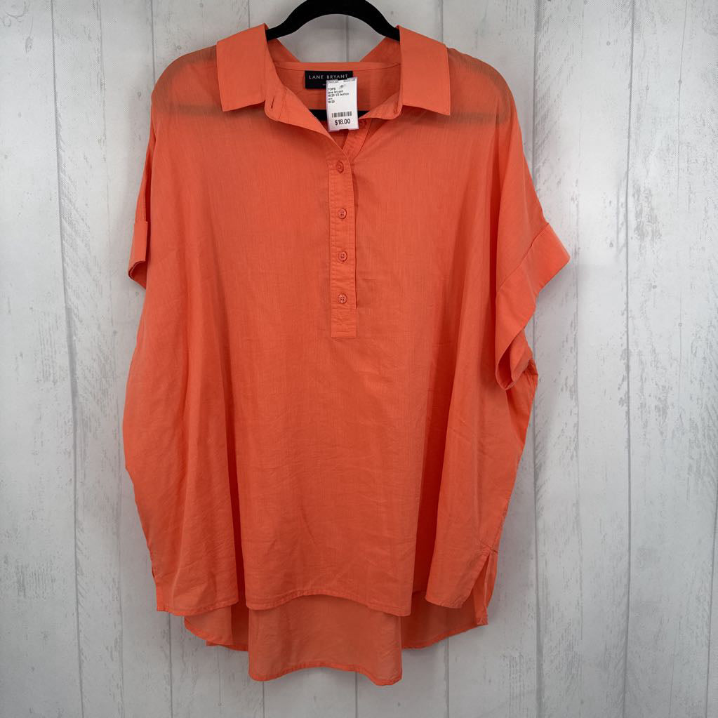 18/20 1/2 button down s/s top