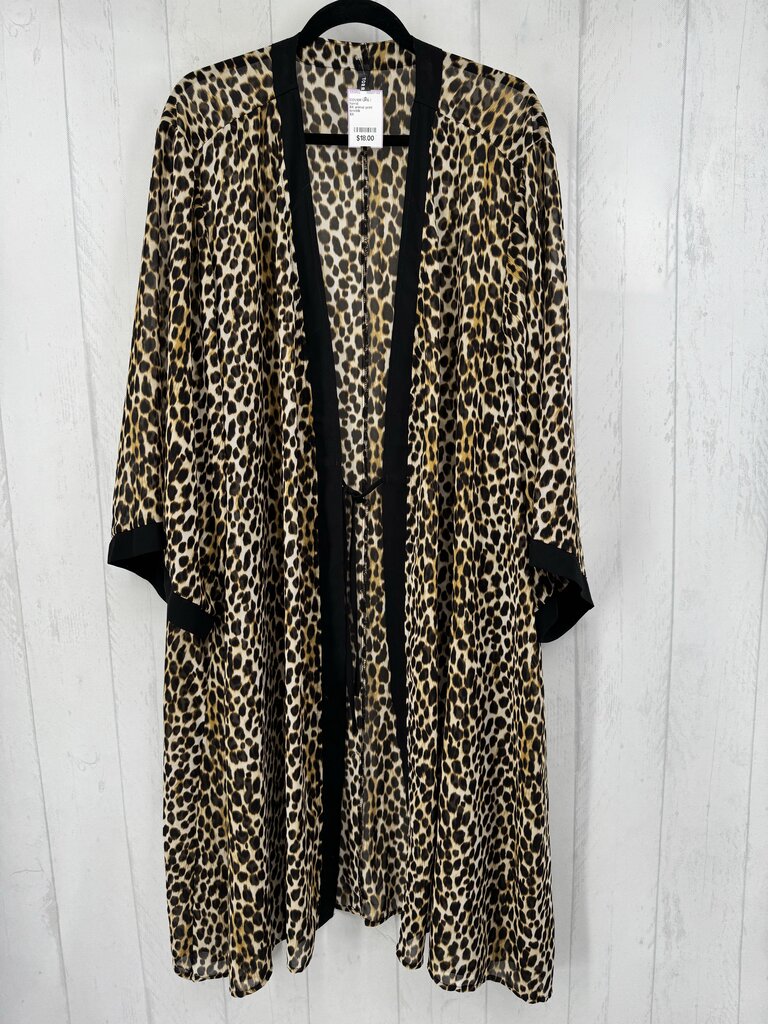 6X animal print cover-up