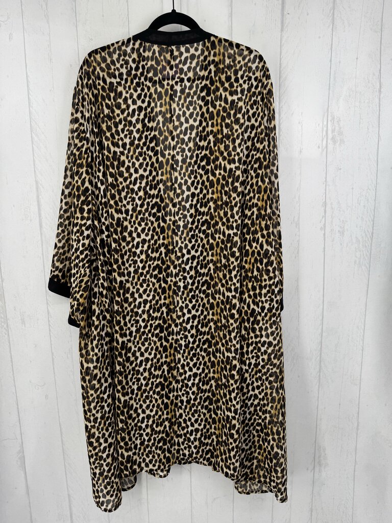 6X animal print cover-up