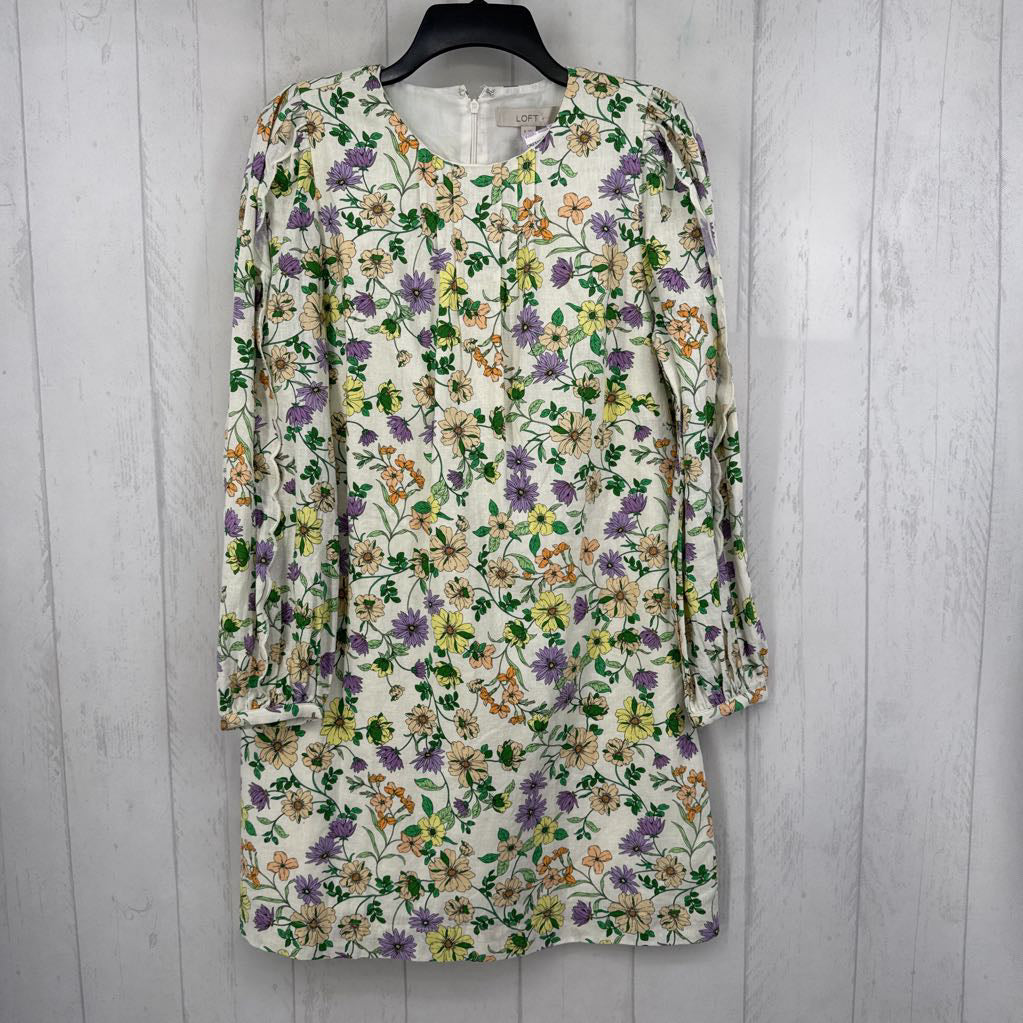 8 flo print l/s dress