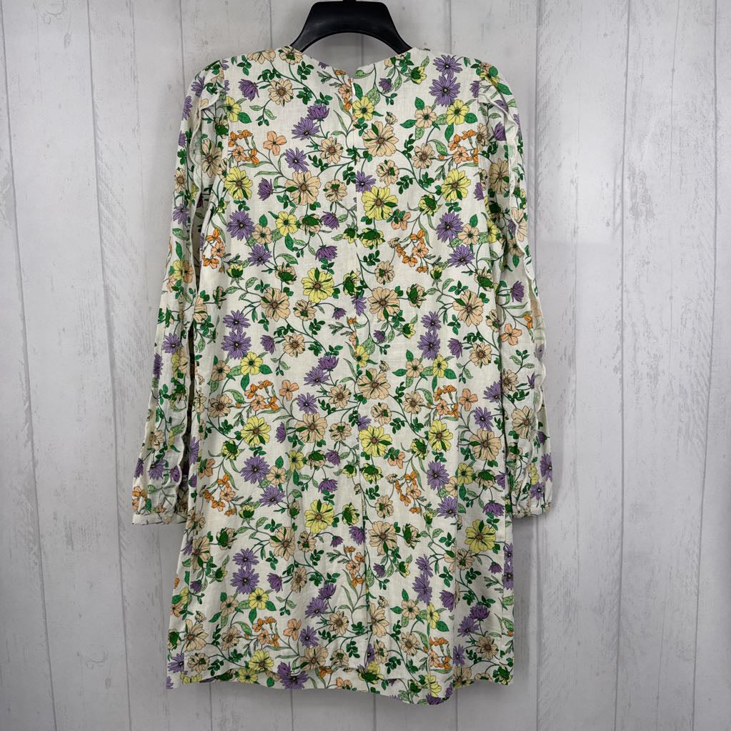 8 flo print l/s dress
