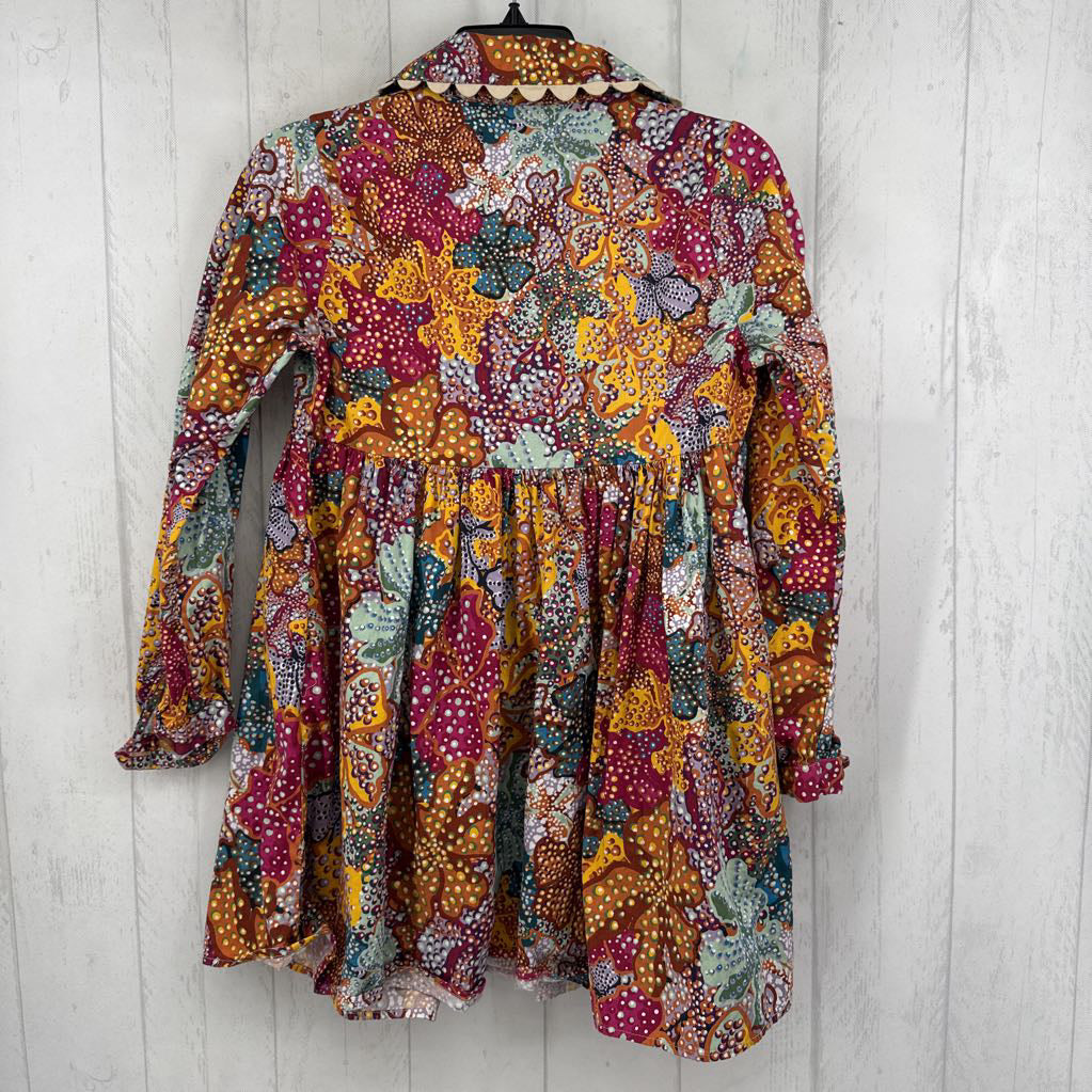 S colorful quarter button l/s babydoll top