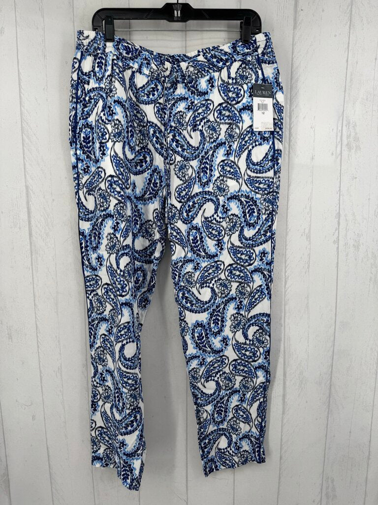 R125 12 paisley print slim leg pant