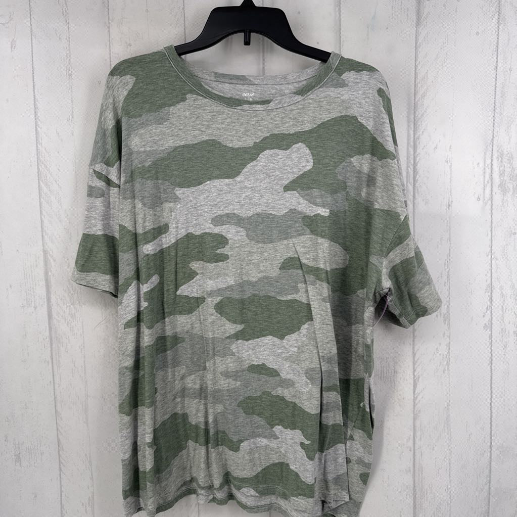 L camo print s/s tee