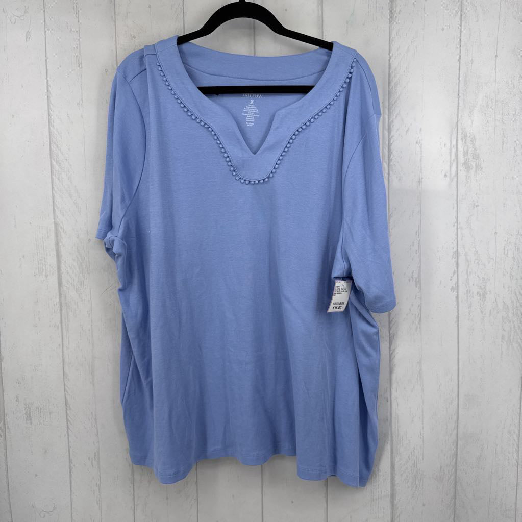 3X split neck s/s tee