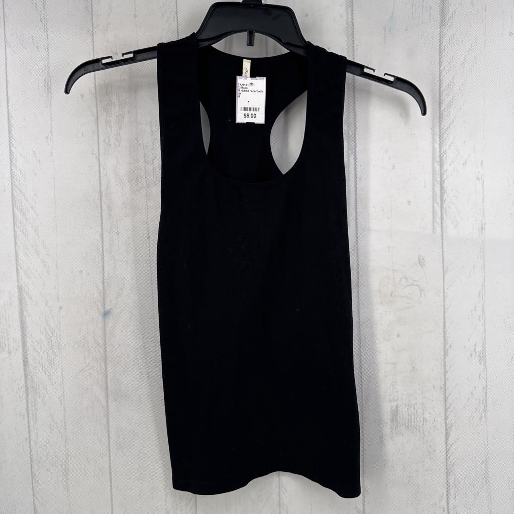 M ribbed racerback tank