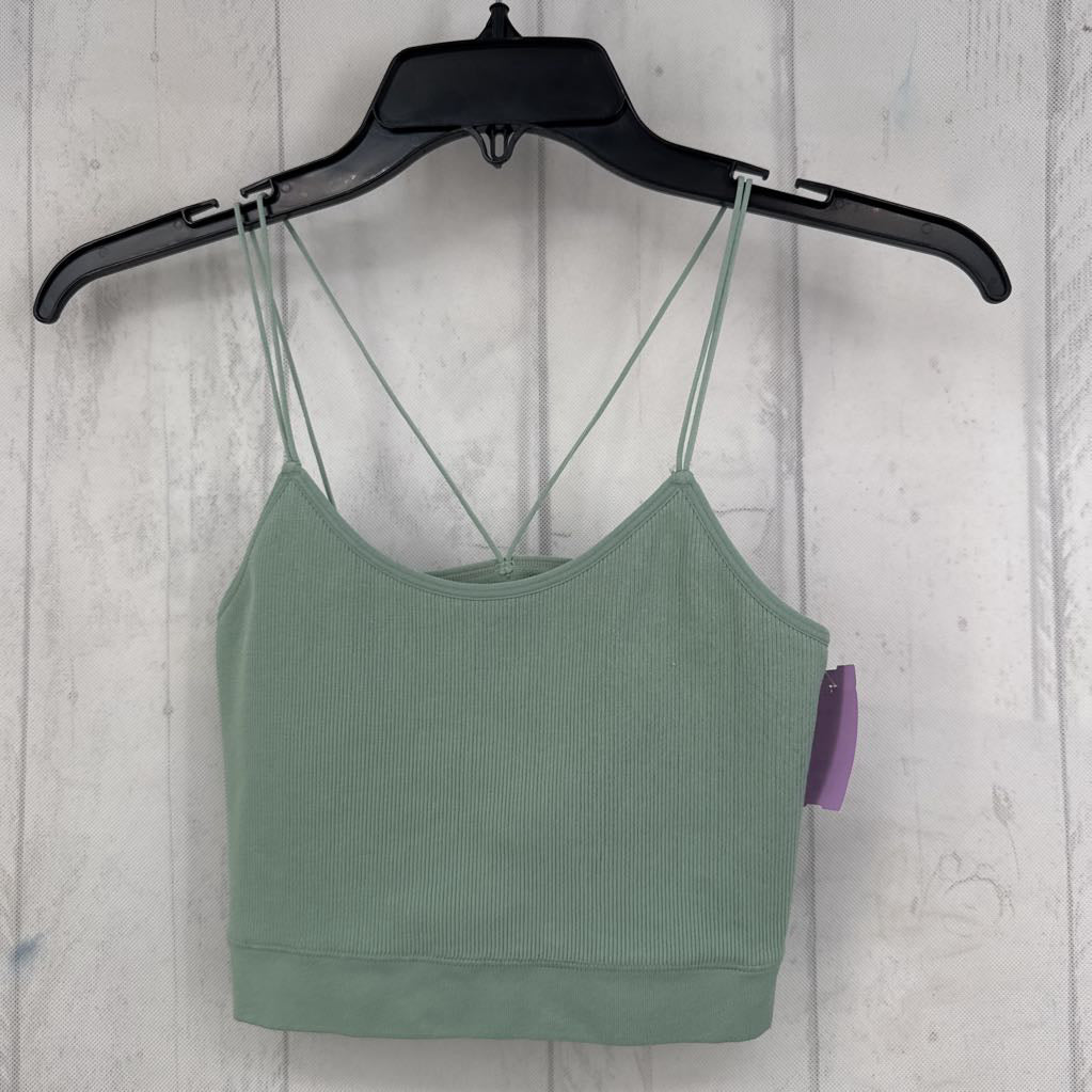 S ribbed crop tank