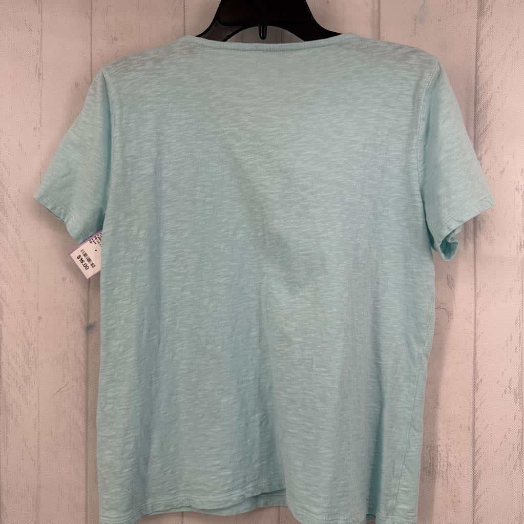 Mp ric-rac trim v-neck s/s tee
