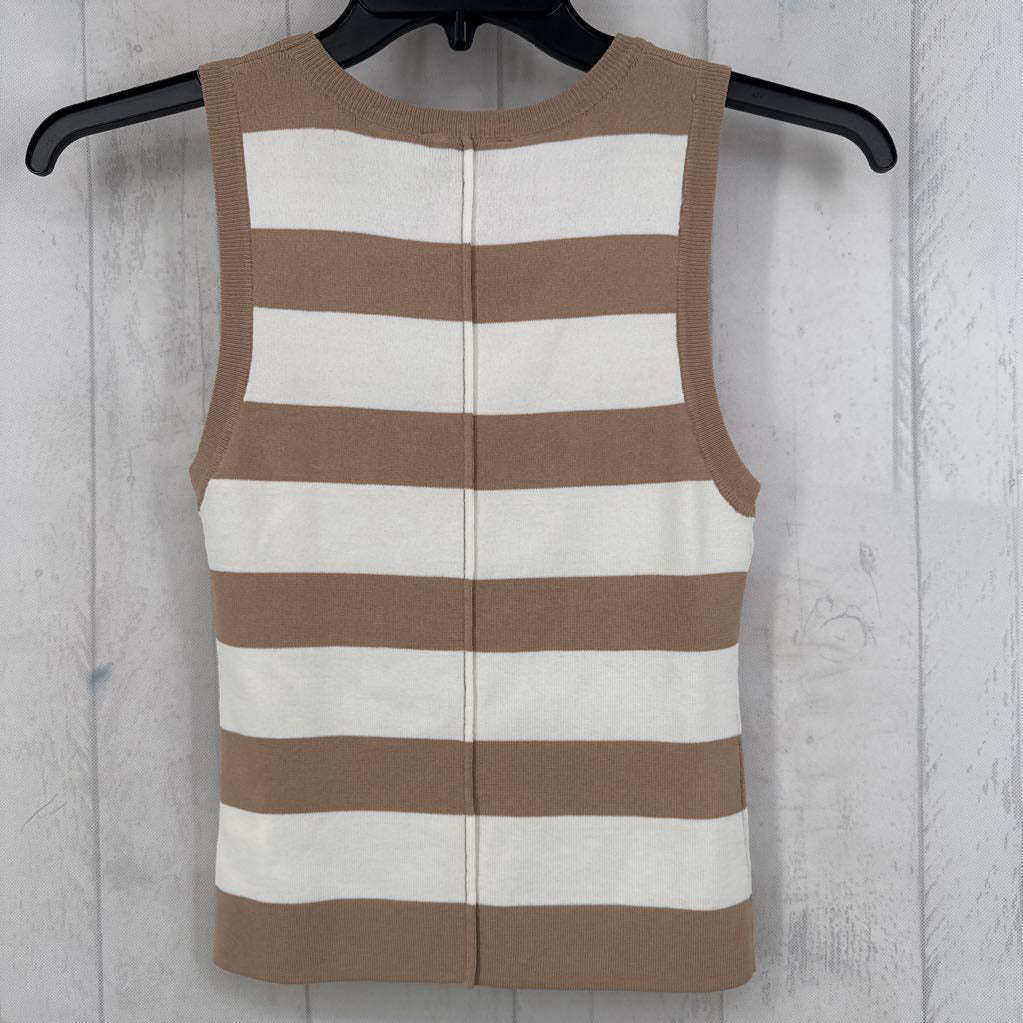 M striped rib knit tank