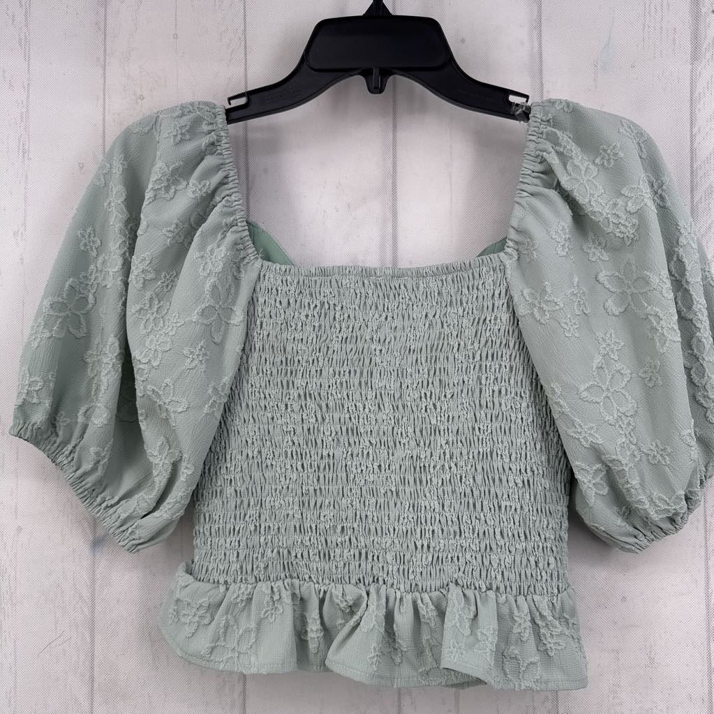 M flo textured s/s cropped top