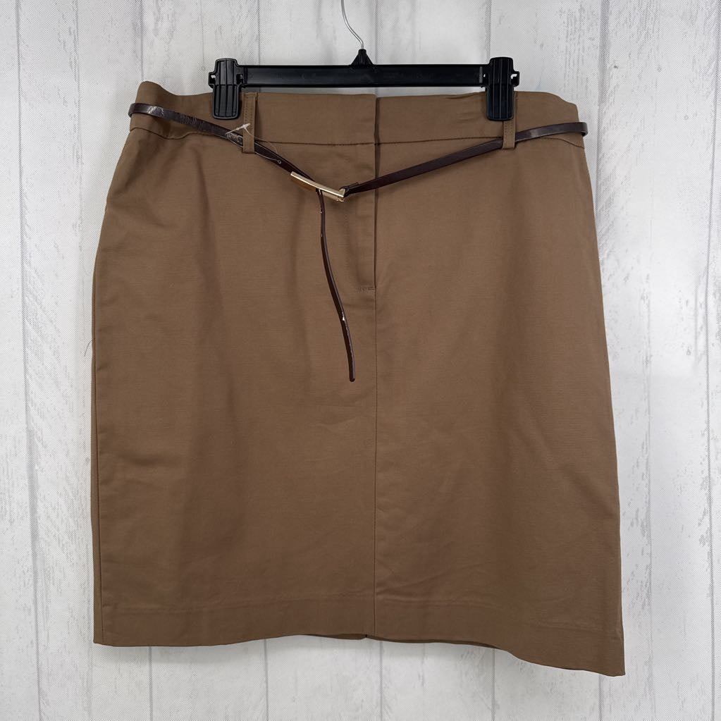 16 belted twill skirt