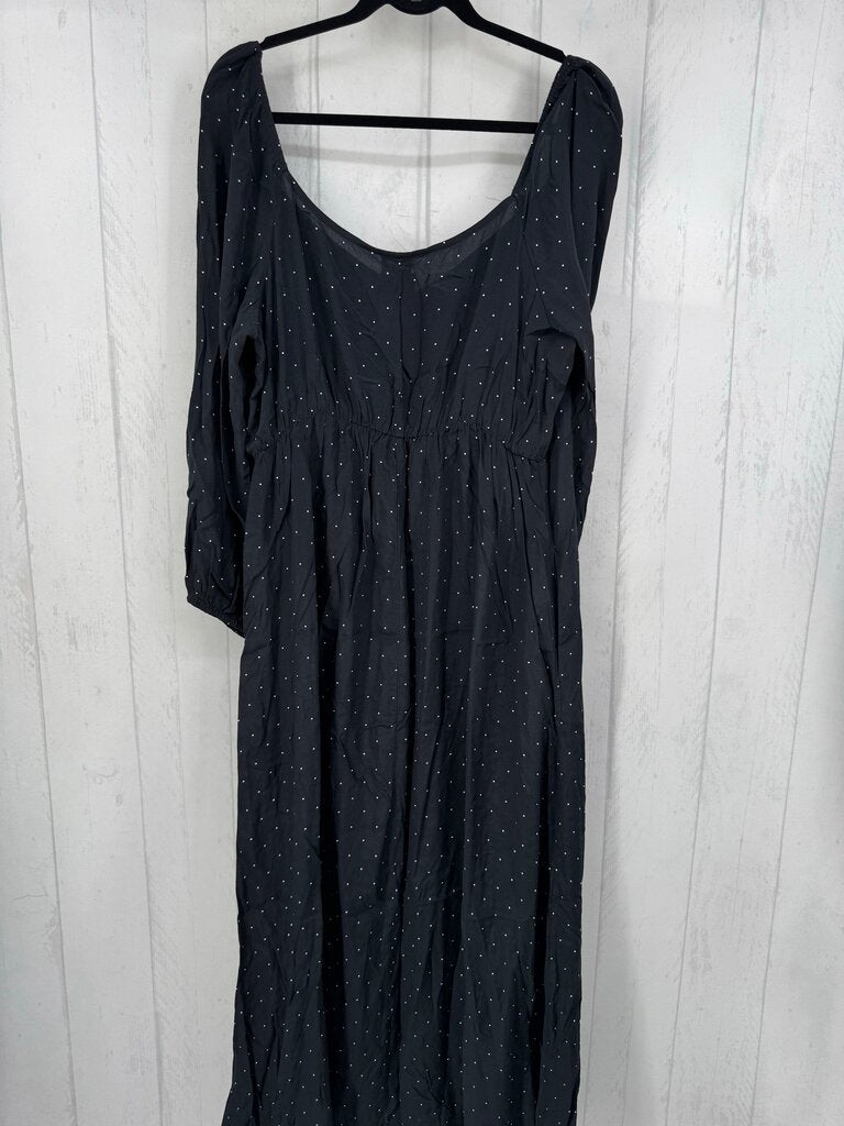 XXL polka dot l/s dress