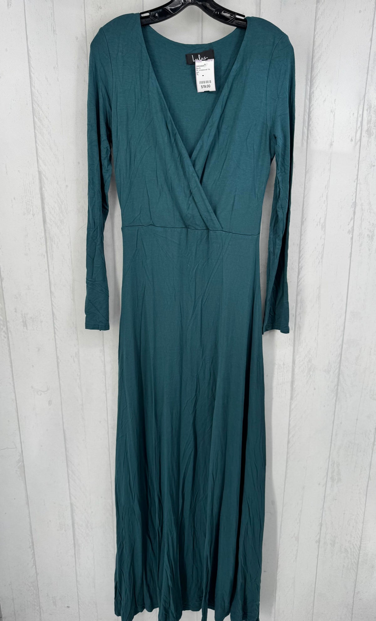 XL crossover l/s maxi dress