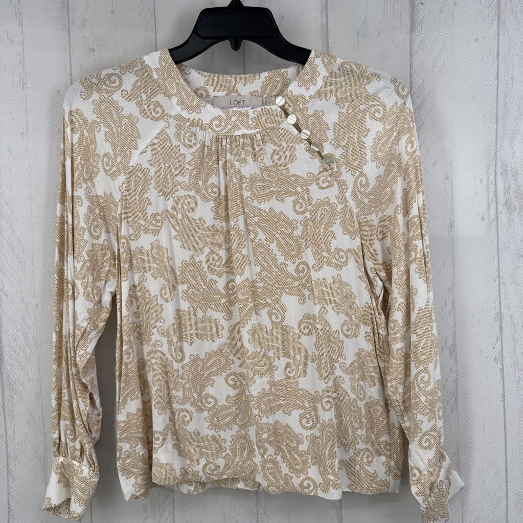 S paisley print l/s top