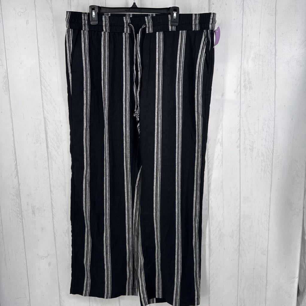 XL striped pull-on wide leg pant