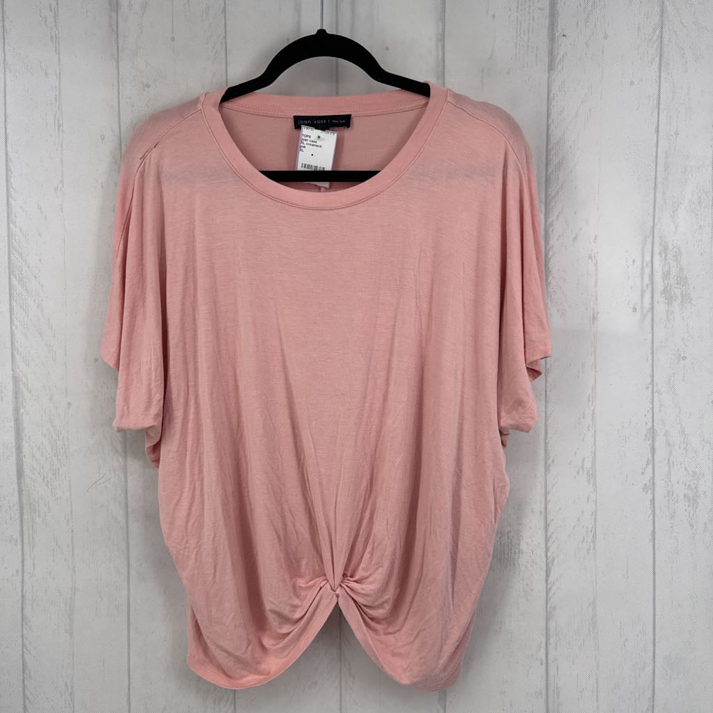XL crewneck gathered hem s/s tee