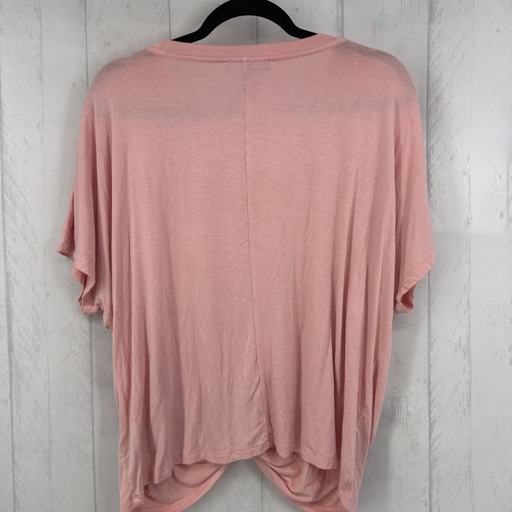 XL crewneck gathered hem s/s tee
